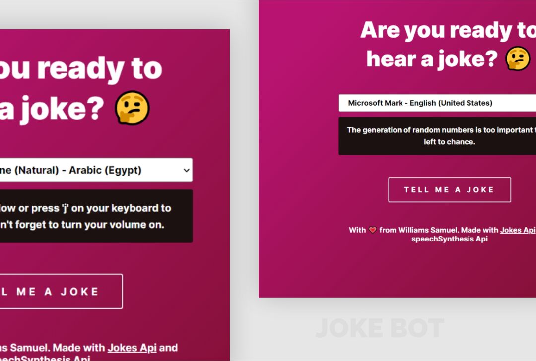joke web bot page screenshot